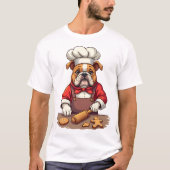 Bulldog Gingerbread Chef Tシャツ (正面)