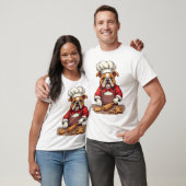 Bulldog Gingerbread Chef Tシャツ (ユニセックス)