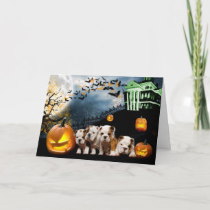 Bulldog Halloween Card カード