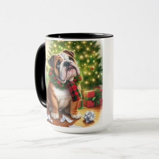 Bulldog I Can Explain Christmas Coffee Mug Cup マグカップ (正面左)