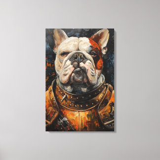 Bulldog In Armor キャンバスプリント