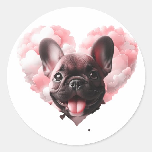 Bulldog Love ラウンドシール (正面)