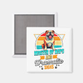 Bulldog Lover Funny Bulldog Retro  マグネット (正面/裏面)