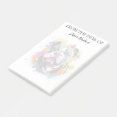 Bulldog Lover Monogrammed Dog ポストイット (アングル)