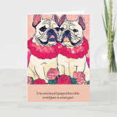 bulldog message happy birthday カード (正面)