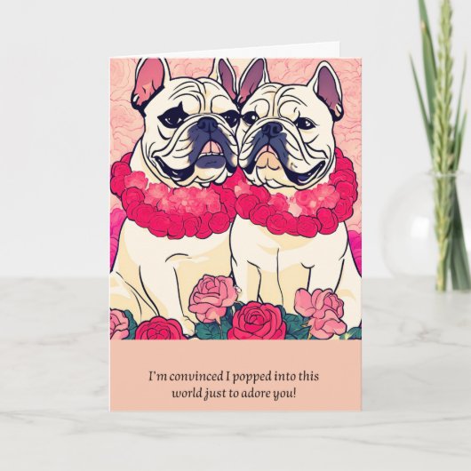 bulldog message happy birthday カード (正面)