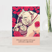 bulldog message happy birthday カード (正面)