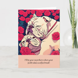 bulldog message happy birthday カード