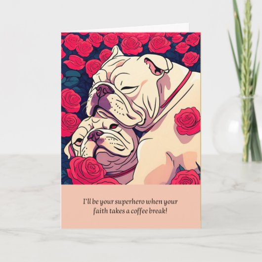 bulldog message happy birthday カード (正面)