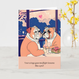bulldog message happy birthday カード