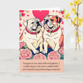 bulldog message happy birthday カード