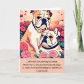 bulldog message happy birthday カード (正面)