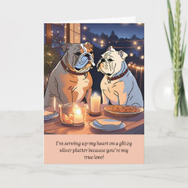 bulldog message happy birthday カード