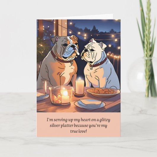 bulldog message happy birthday カード (正面)