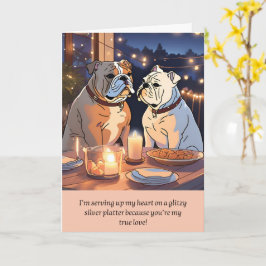 bulldog message happy birthday カード