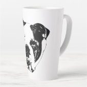 Bulldog Noel Close-Up カフェラテマグ (右アングル)