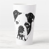 Bulldog Noel Close-Up カフェラテマグ (正面)