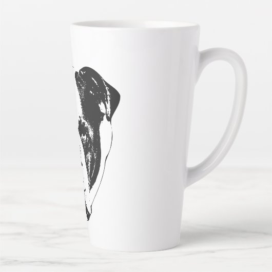 Bulldog Noel Close-Up カフェラテマグ (右)