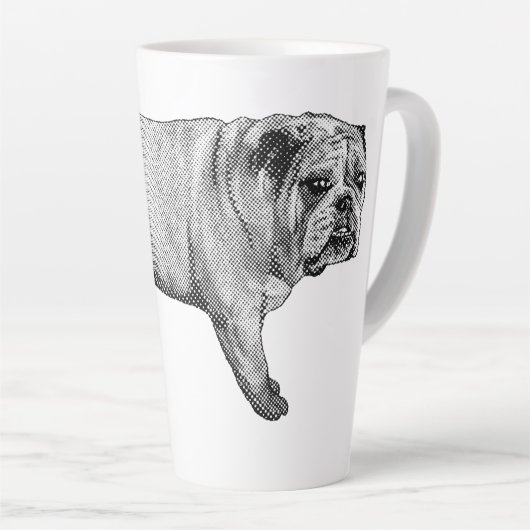 Bulldog Noel Mug カフェラテマグ (右アングル)
