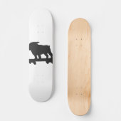 Bulldog on a skateboard - Choose background color スケートボード (正面)