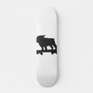 Bulldog on a skateboard - Choose background color スケートボード