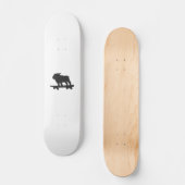 Bulldog on a skateboard - Choose background color スケートボード (正面)