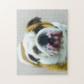 Bulldog Painting - Cute Original Dog Art ジグソーパズル (縦)