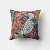 Bulldog Painting -Forever Loved Pet クッション (裏面)
