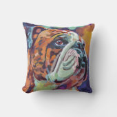 Bulldog Painting -Forever Loved Pet クッション (正面)