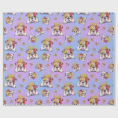Bulldog pattern ラッピングペーパー (フラット)