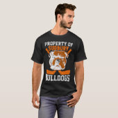 Bulldog Property of Sudbury Bulldogs Pet Dog retro Tシャツ (正面フル)