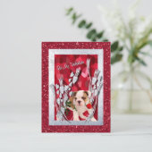 Bulldog Puppy Be My Valentine Postcard Version 2 シーズンポストカード (スタンド正面)