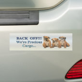 bulldog_pups2_bumpersticker バンパーステッカー (車上)