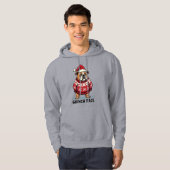Bulldog Resting Grinch Face Christmas Hoodie パーカ (正面フル)