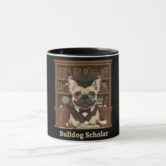  Bulldog Scholar | Cute French Bulldog Professor  マグカップ (中央)
