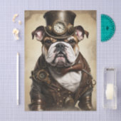 Bulldog Steampunk Decoupage Tissue Paper 薄葉紙 (クラフト)