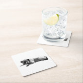 Bulldog Still Moments スクエアペーパーコースター (インサイチュ)