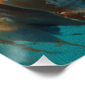 Bulldog swimming in water 001 ポスター (コーナー)