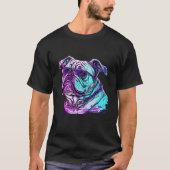 Bulldog Synthwave 80s Retrowave Aesthetic Tシャツ (正面)