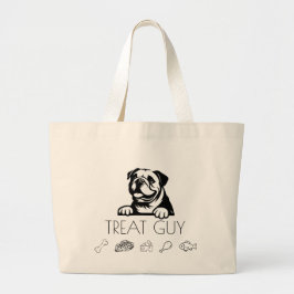 Bulldog "Treat Guy" ラージトートバッグ