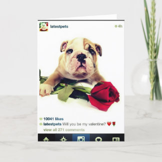 Bulldog Valentine Card シーズンカード