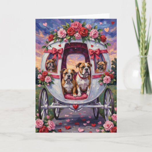 Bulldog Valentine's Day カード (正面)