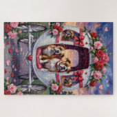 Bulldog Valentine's Day ジグソーパズル (横)