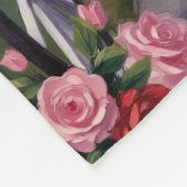 Bulldog Valentine's Day フリースブランケット (角)