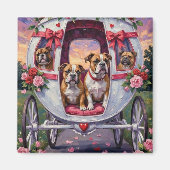 Bulldog Valentine's Day マグネット (正面)