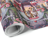 Bulldog Valentine's Day ラッピングペーパー (ロールコーナー)