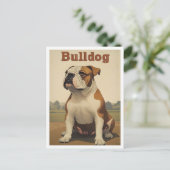 Bulldog Vintage Art ポストカード (スタンド正面)