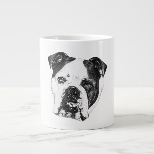 Bulldog Winter Morning Mug ジャンボコーヒーマグカップ (正面)