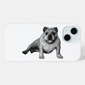 Bulldog with Bold Manga Dot Details Case-Mate iPhoneケース (裏面 (横))