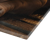 Bulldog with Christmas Lights Holiday カッティングボード (角)